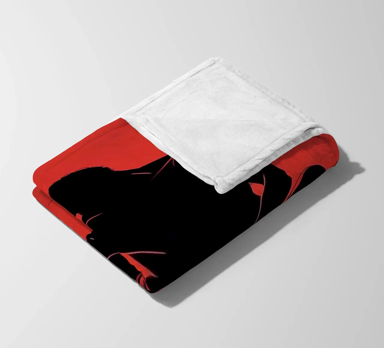 Rappresentazione artistica di un uomo in catene su sfondo rosso coperta in pile da DesignDoodle