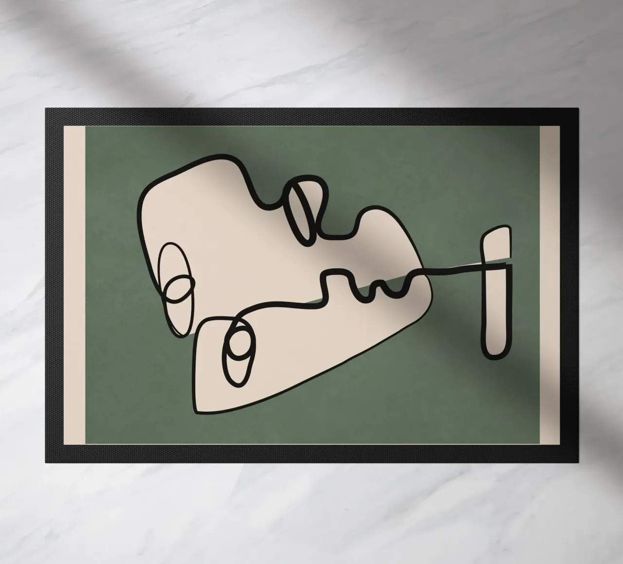 Interwoven Faces 3 deurmat van Nadjaa