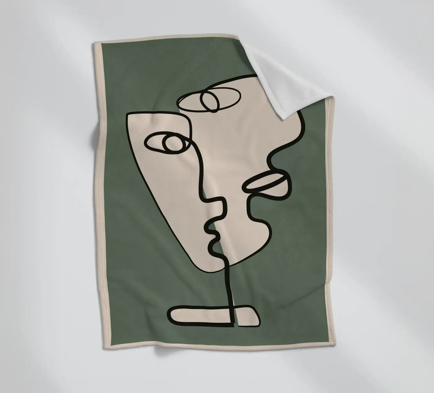 Interwoven Faces 3 coperta in pile da Nadjaa