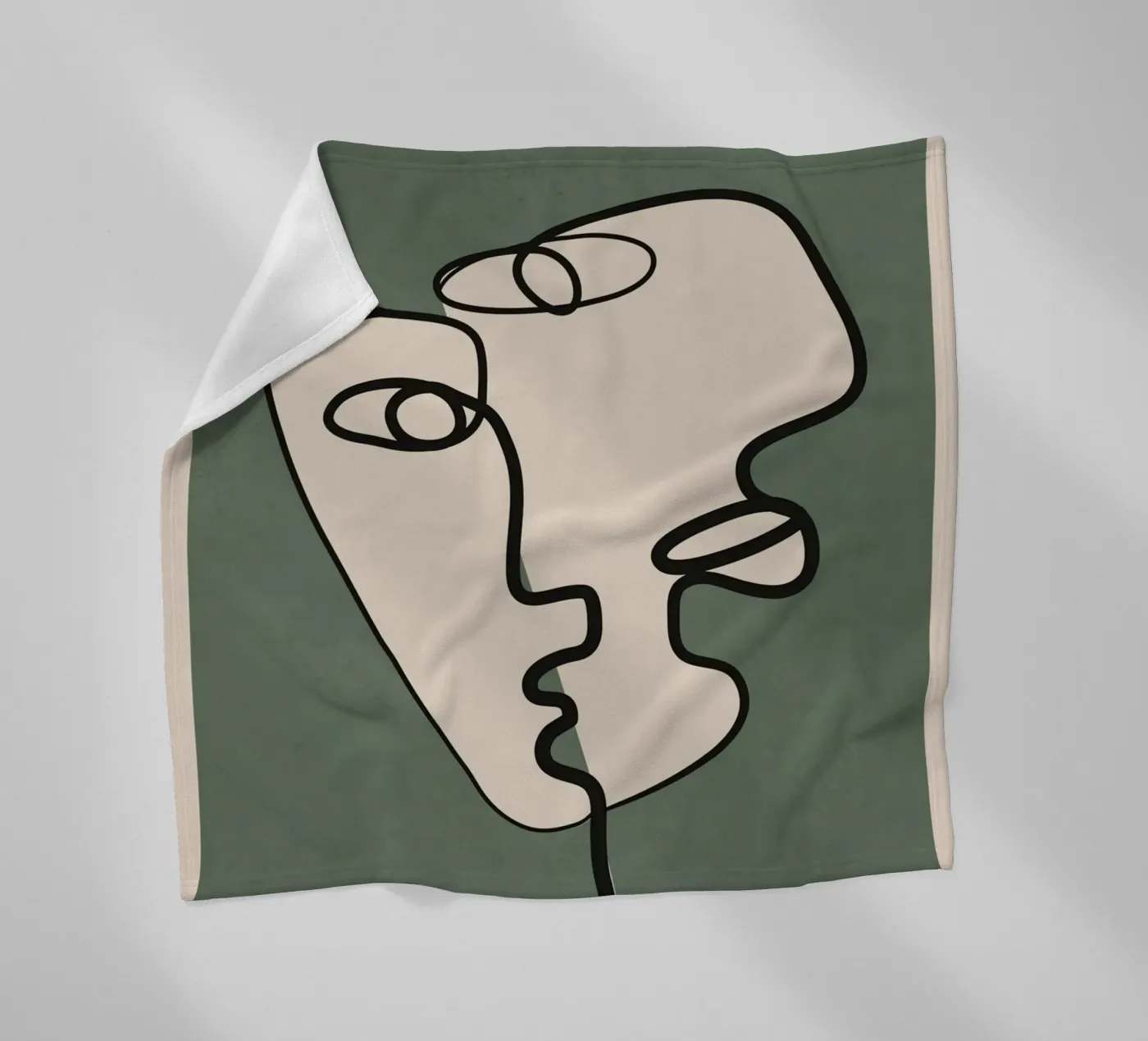 Interwoven Faces 3 coperta in pile da Nadjaa