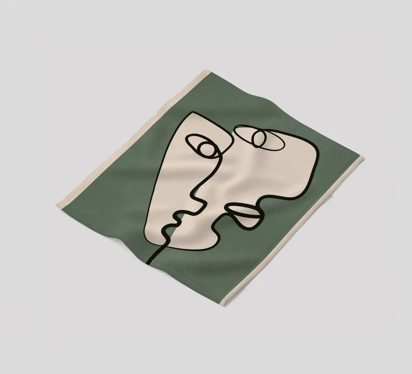 Interwoven Faces 3 coperta in pile da Nadjaa