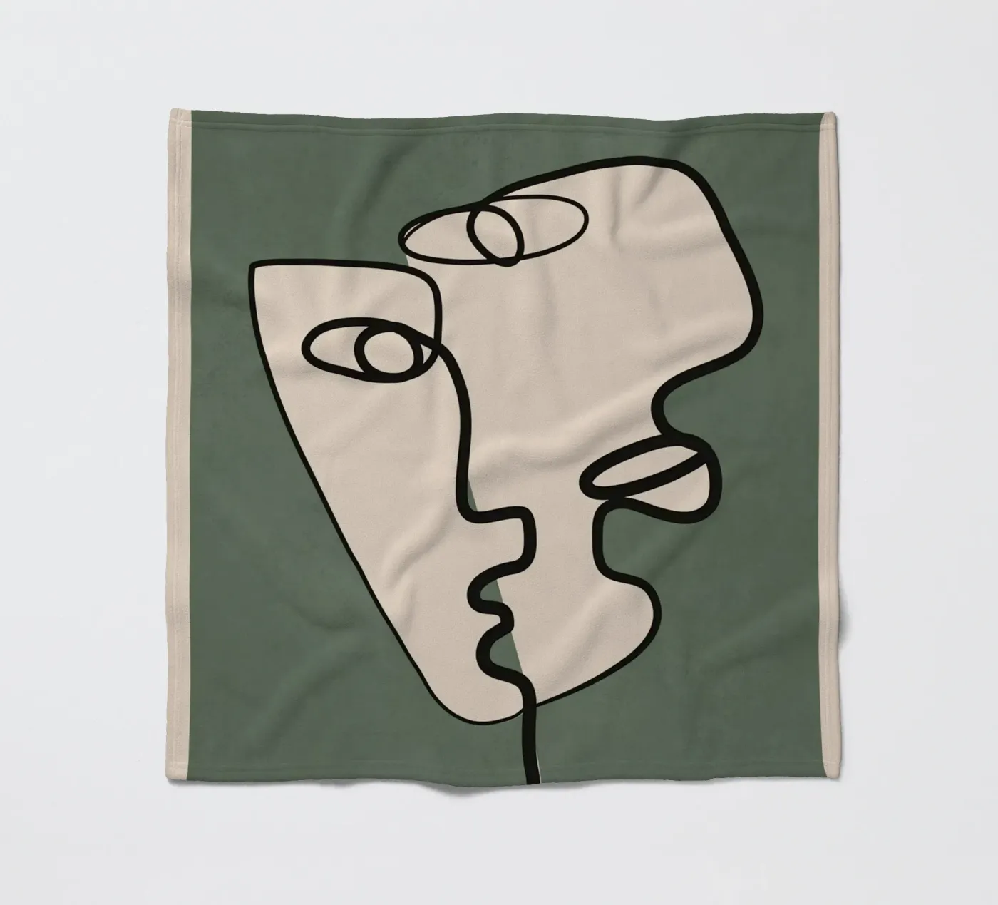 Interwoven Faces 3 coperta in pile da Nadjaa