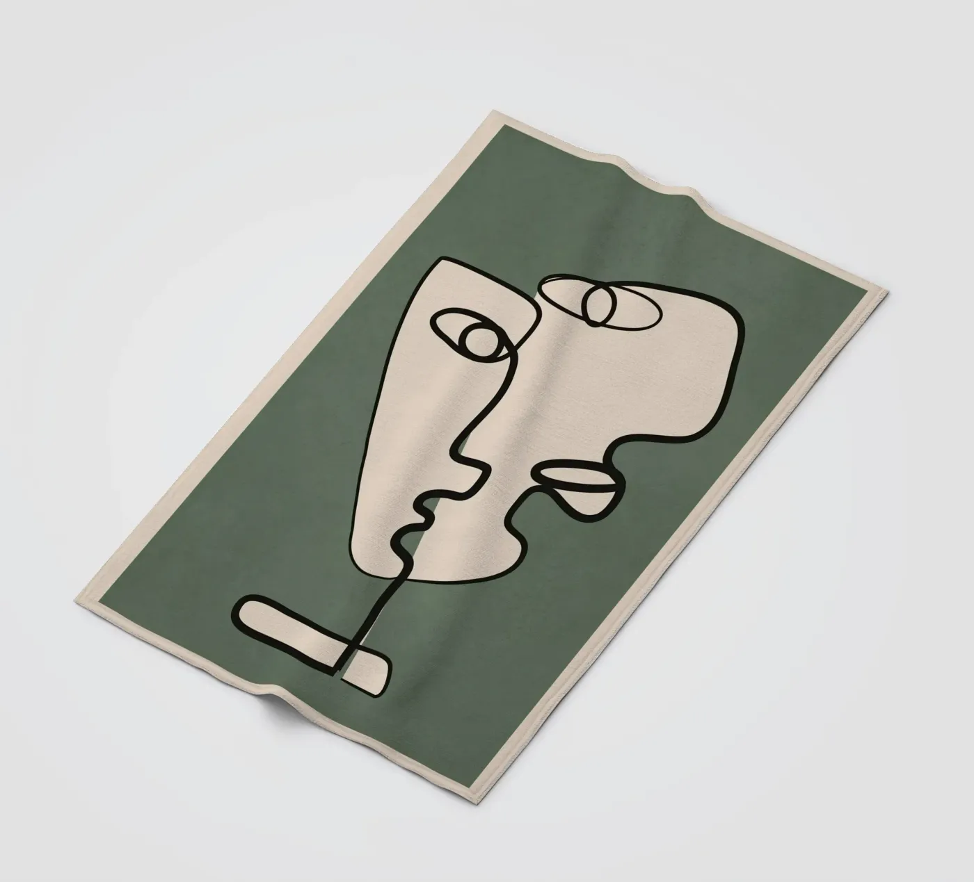 Interwoven Faces 3 coperta in pile da Nadjaa