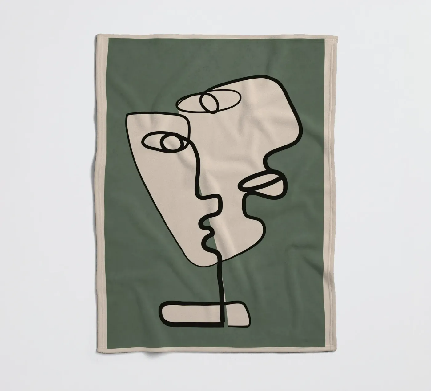 Interwoven Faces 3 coperta in pile da Nadjaa