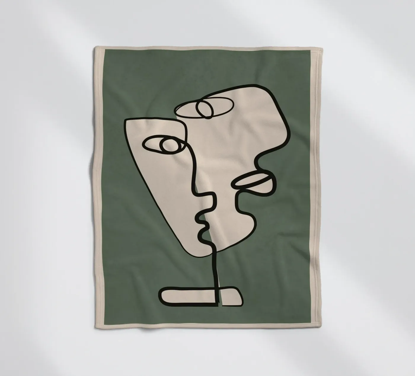 Interwoven Faces 3 coperta in pile da Nadjaa