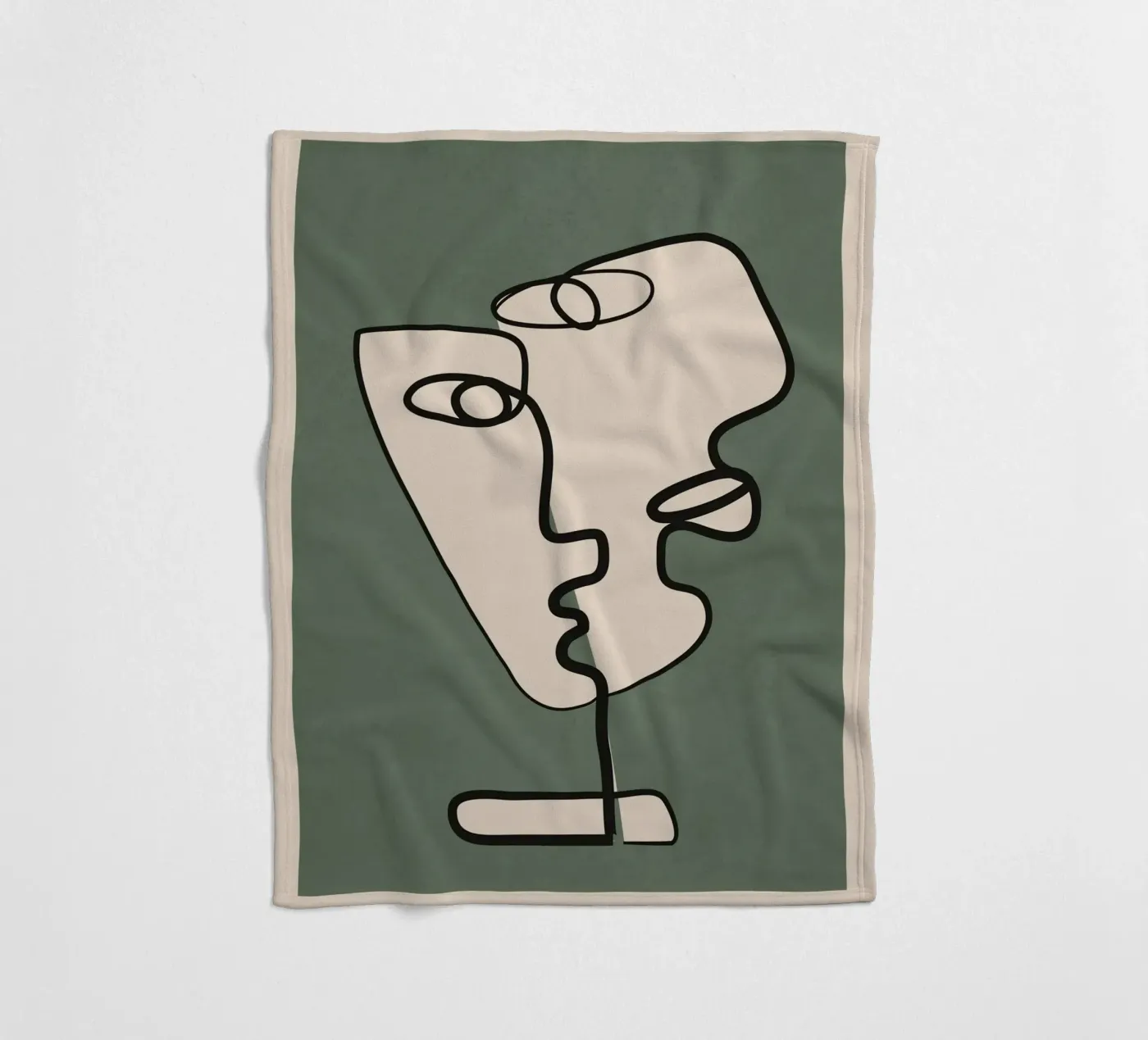 Interwoven Faces 3 coperta in pile da Nadjaa