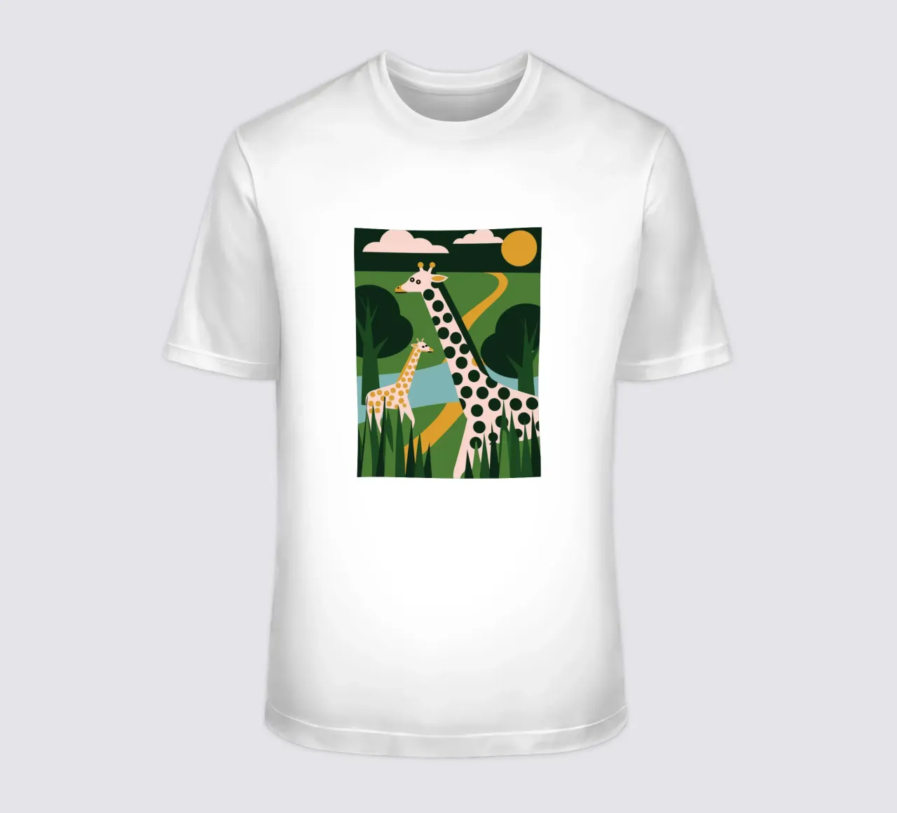 Two Giraffes t-shirt da LOOK DIFFERENT