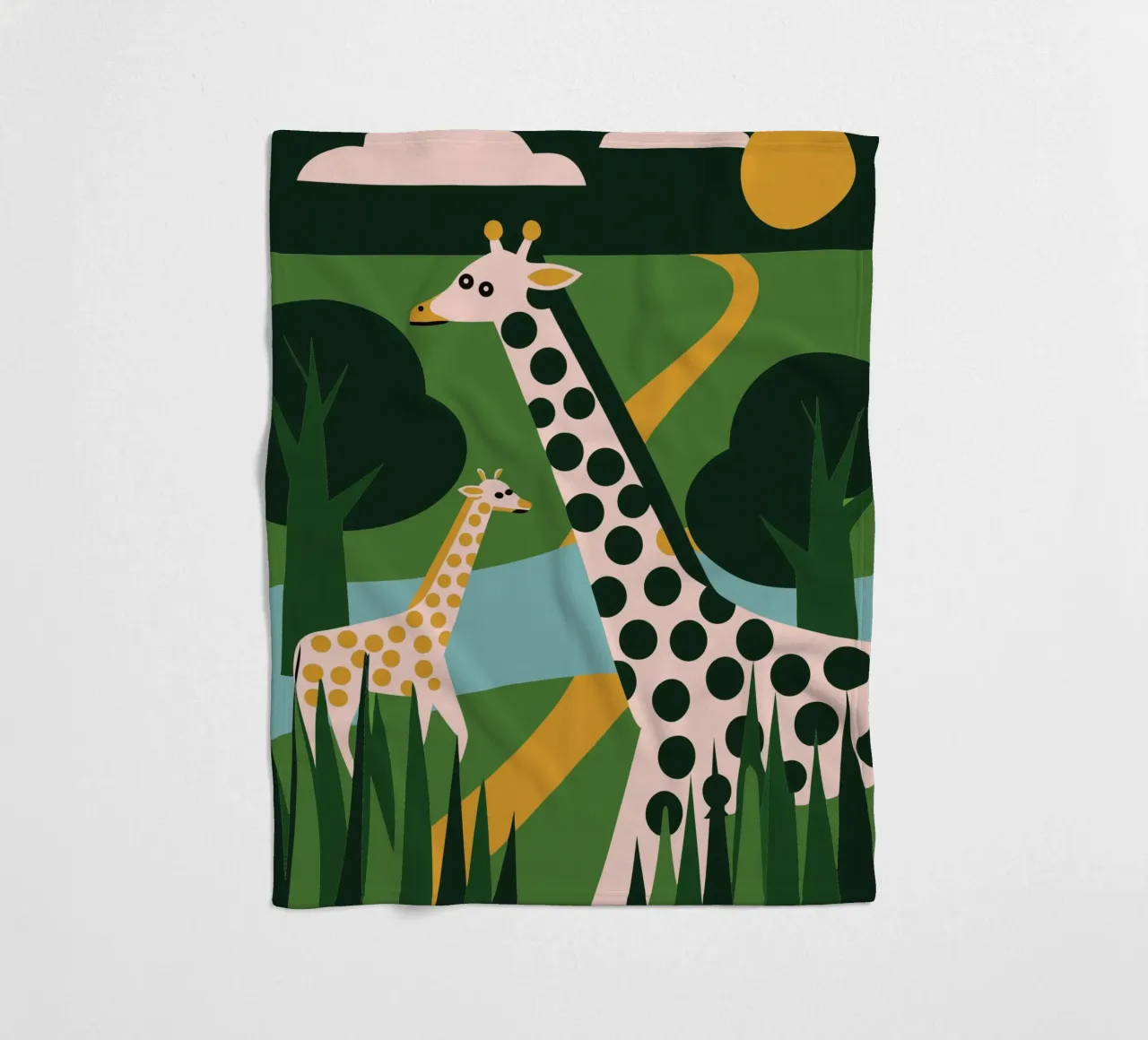 Two Giraffes coperta in pile da LOOK DIFFERENT
