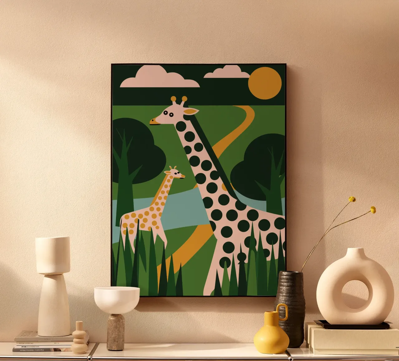 Two Giraffes alluminio dibond da LOOK DIFFERENT