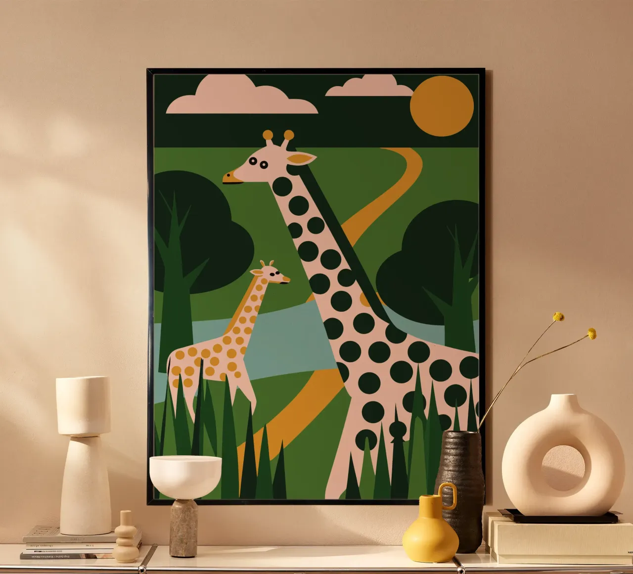 Two Giraffes carta hahnemühle da LOOK DIFFERENT