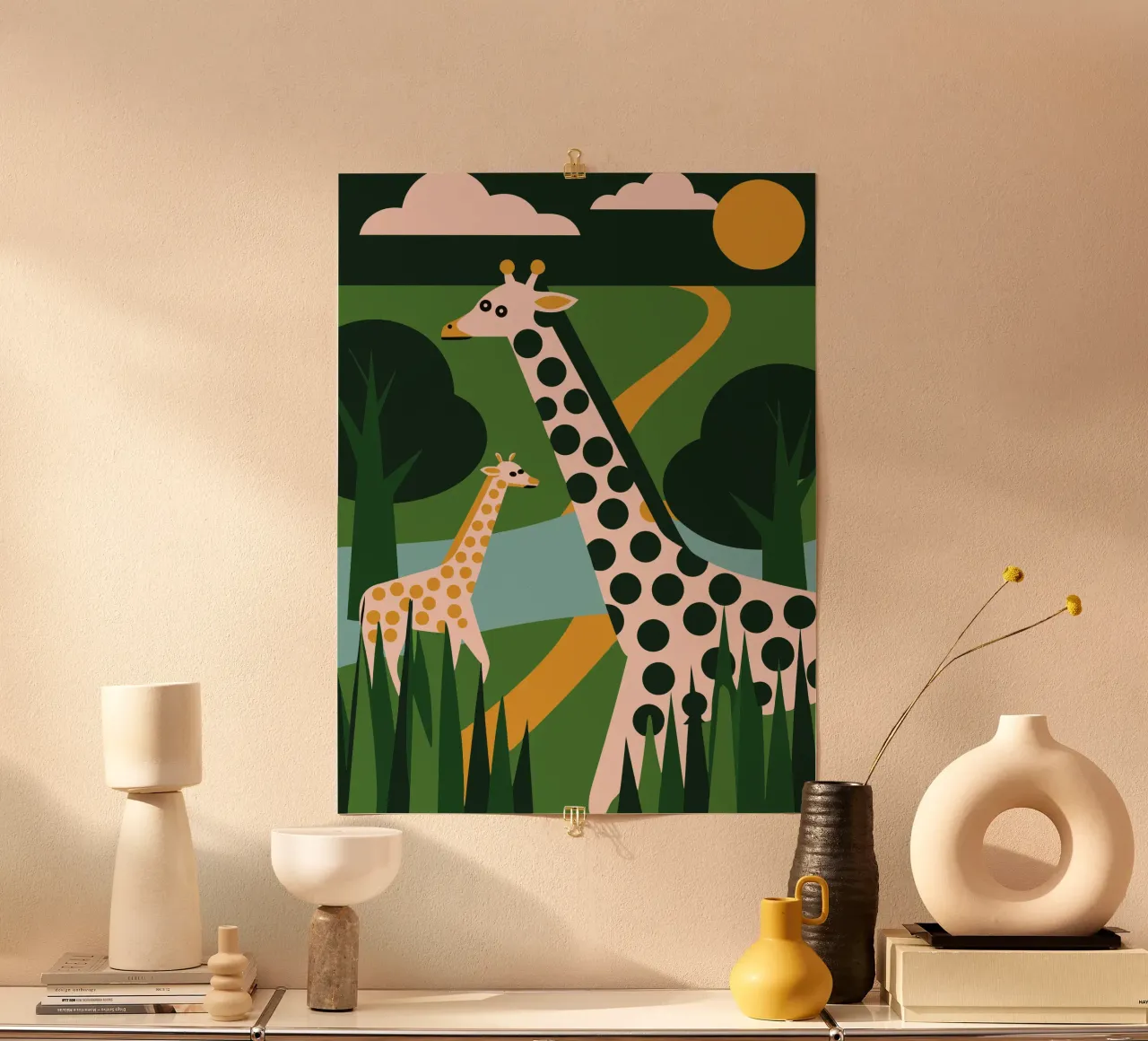 Two Giraffes carta hahnemühle da LOOK DIFFERENT