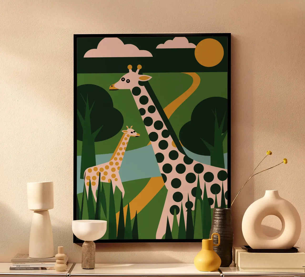 Two Giraffes carta hahnemühle da LOOK DIFFERENT