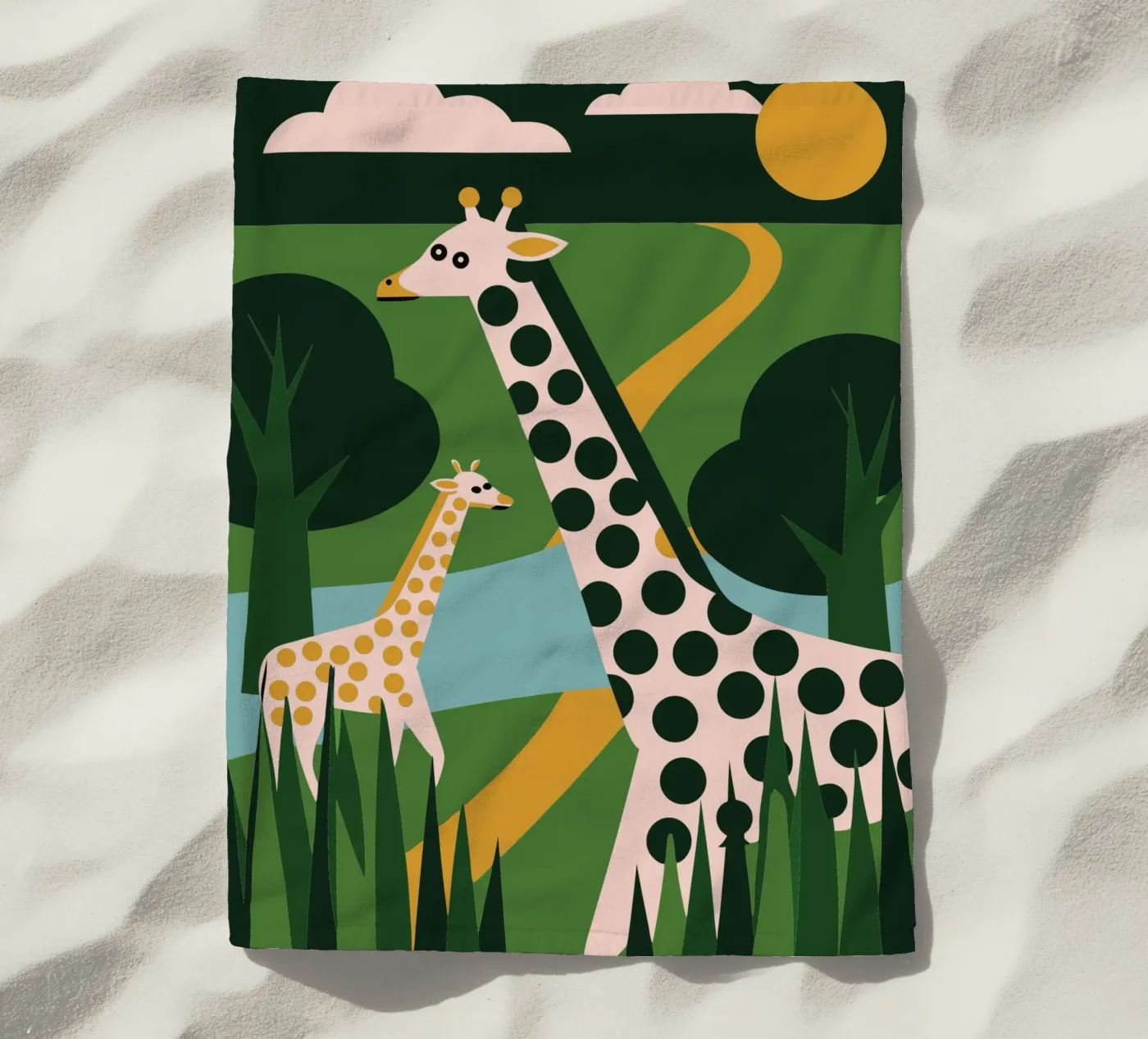 Two Giraffes telo mare da LOOK DIFFERENT