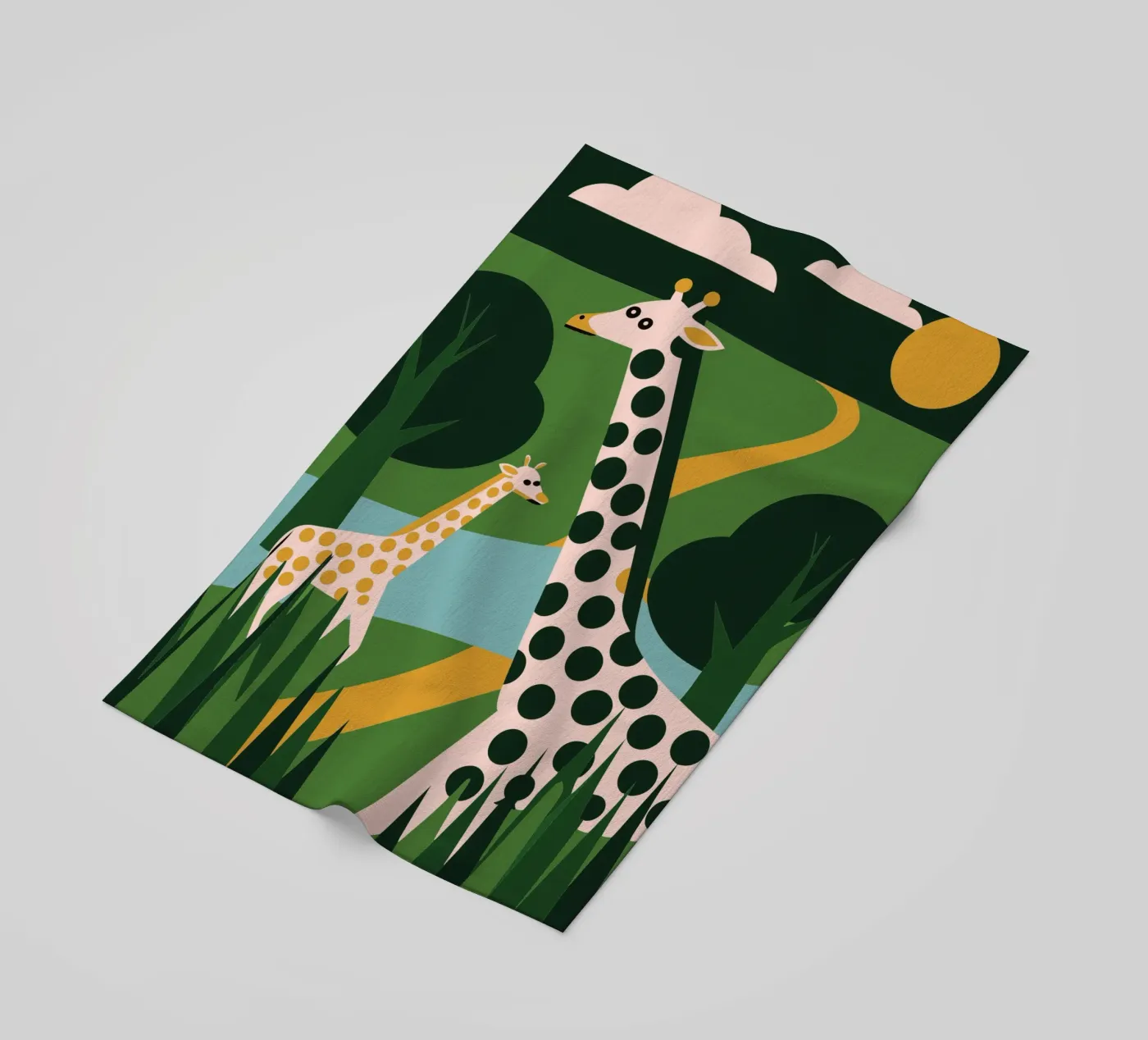 Two Giraffes telo mare da LOOK DIFFERENT