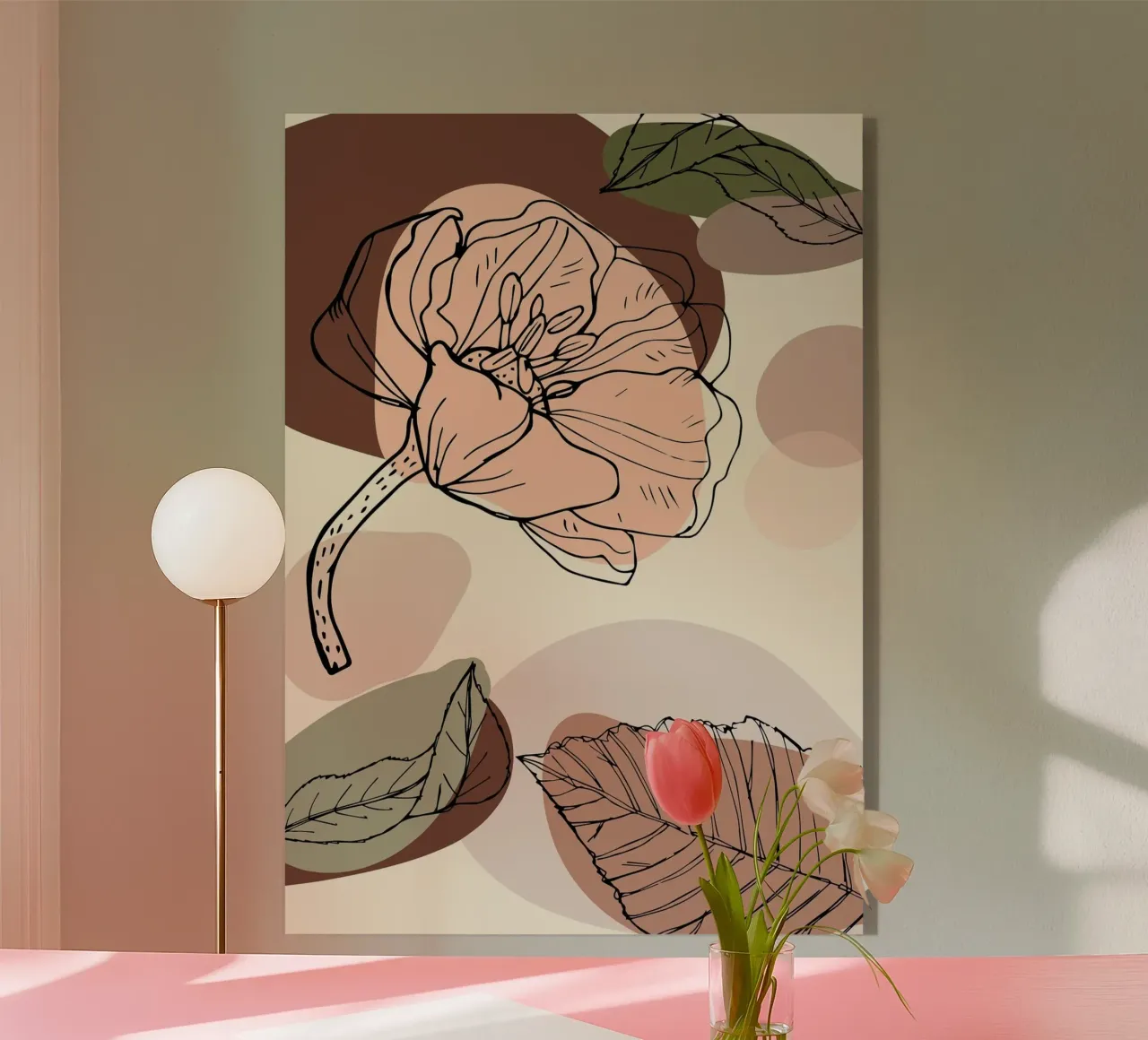 Blumenkontur Acryl-Glas von NEW LIFE