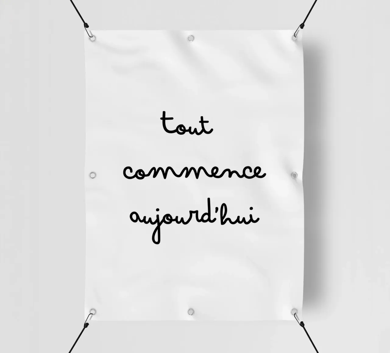 Tutto inizia oggi telo in pvc da TCHAK ART