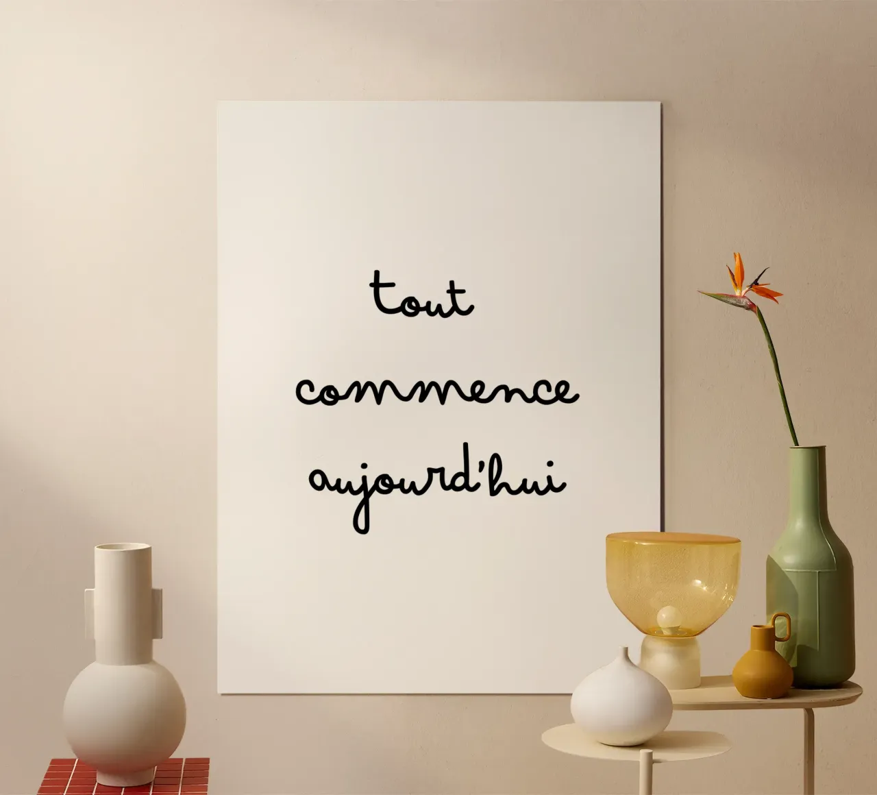 Tutto inizia oggi poster con telaio in plastica da TCHAK ART