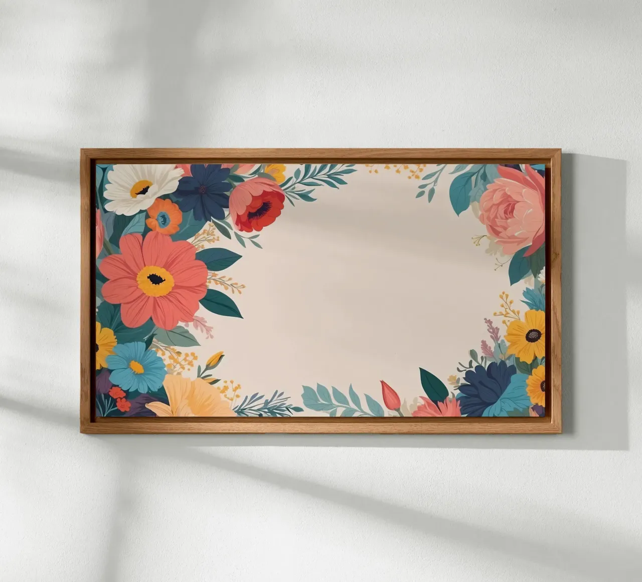 Bordi floreali colorati con varietà di fiori in fiore alluminio dibond da DesignDoodle