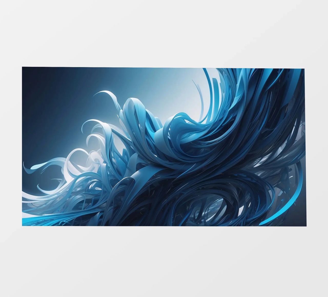 Flowing blues create an abstract wave effect in dynamic art pvc cover by DesignDoodle