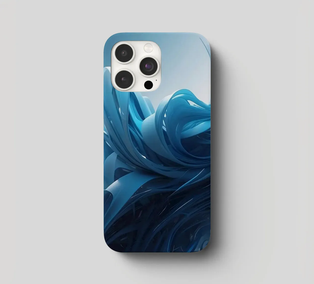 I blu fluenti creano un effetto onda astratto nell'arte dinamica cover iphone da DesignDoodle