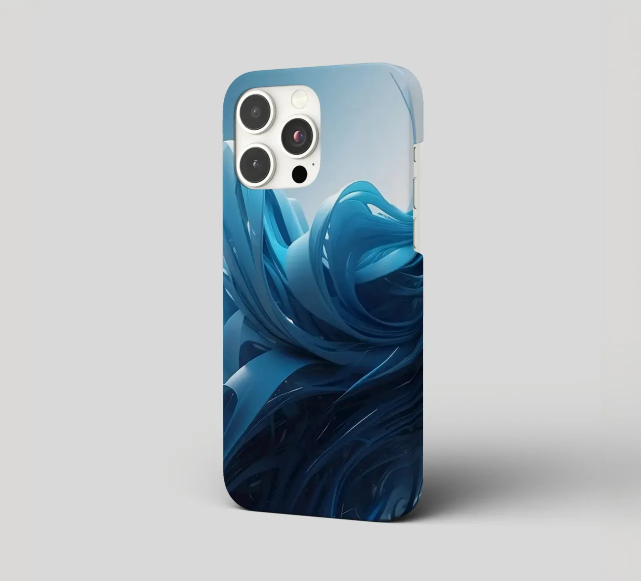 I blu fluenti creano un effetto onda astratto nell'arte dinamica cover iphone da DesignDoodle
