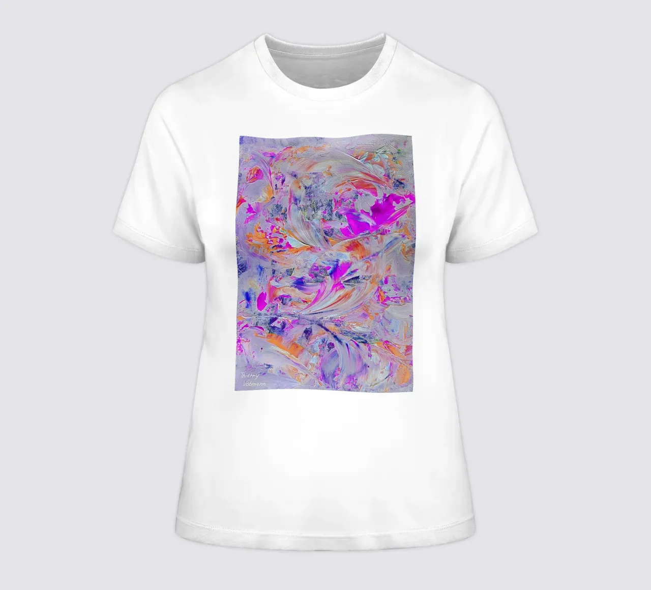 IDEAL GIFT 28 invers women's fitted t-shirt by Thierry Vobmann Abstract painting