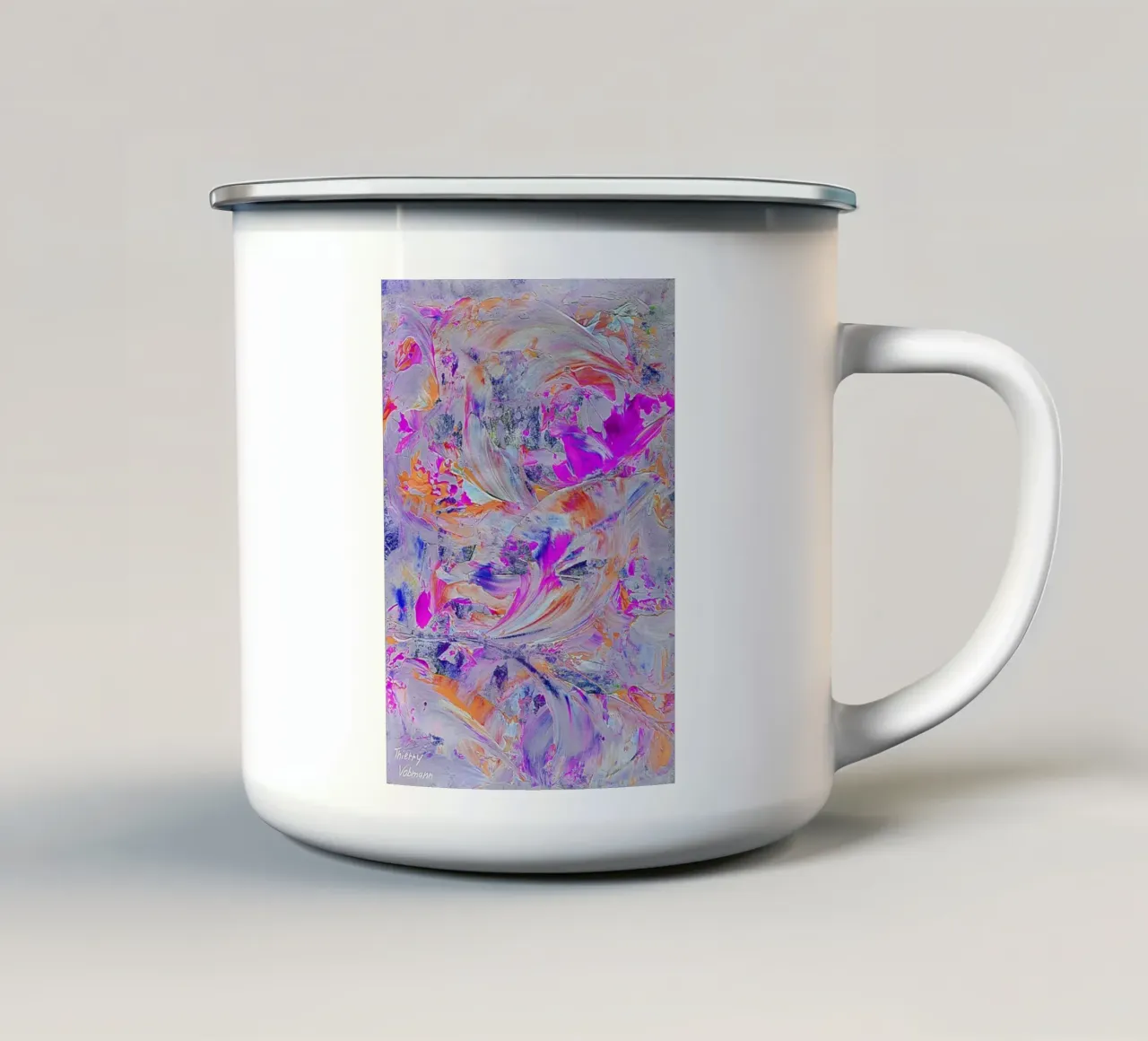 IDEAL GIFT 28 invers tazza in smalto da Thierry Vobmann Abstract painting