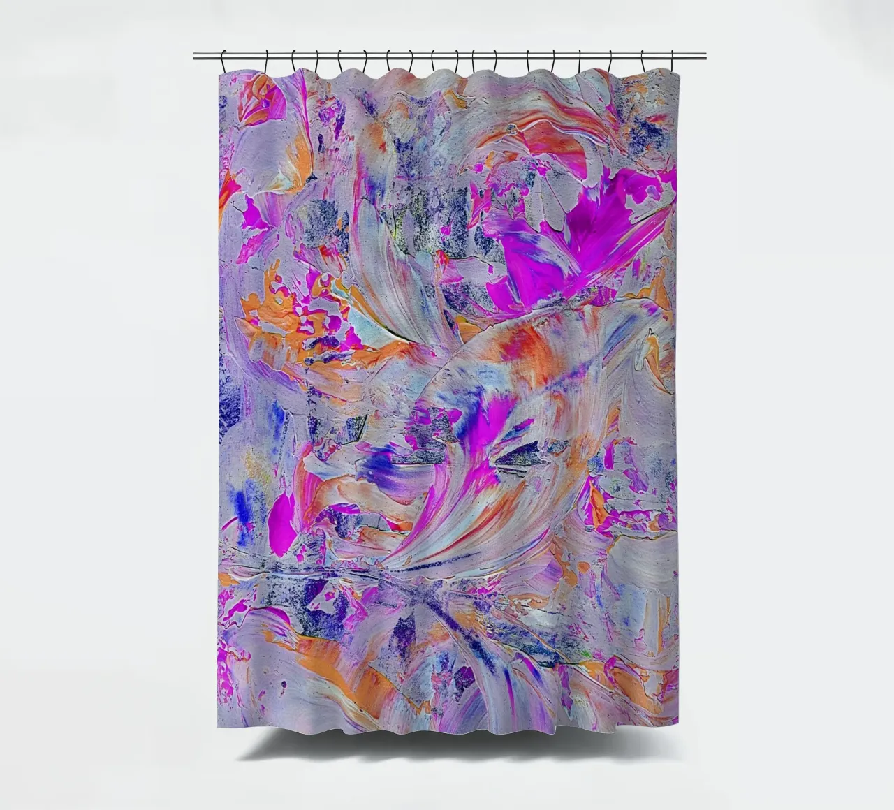 IDEAL GIFT 28 invers shower curtain by Thierry Vobmann Abstract painting