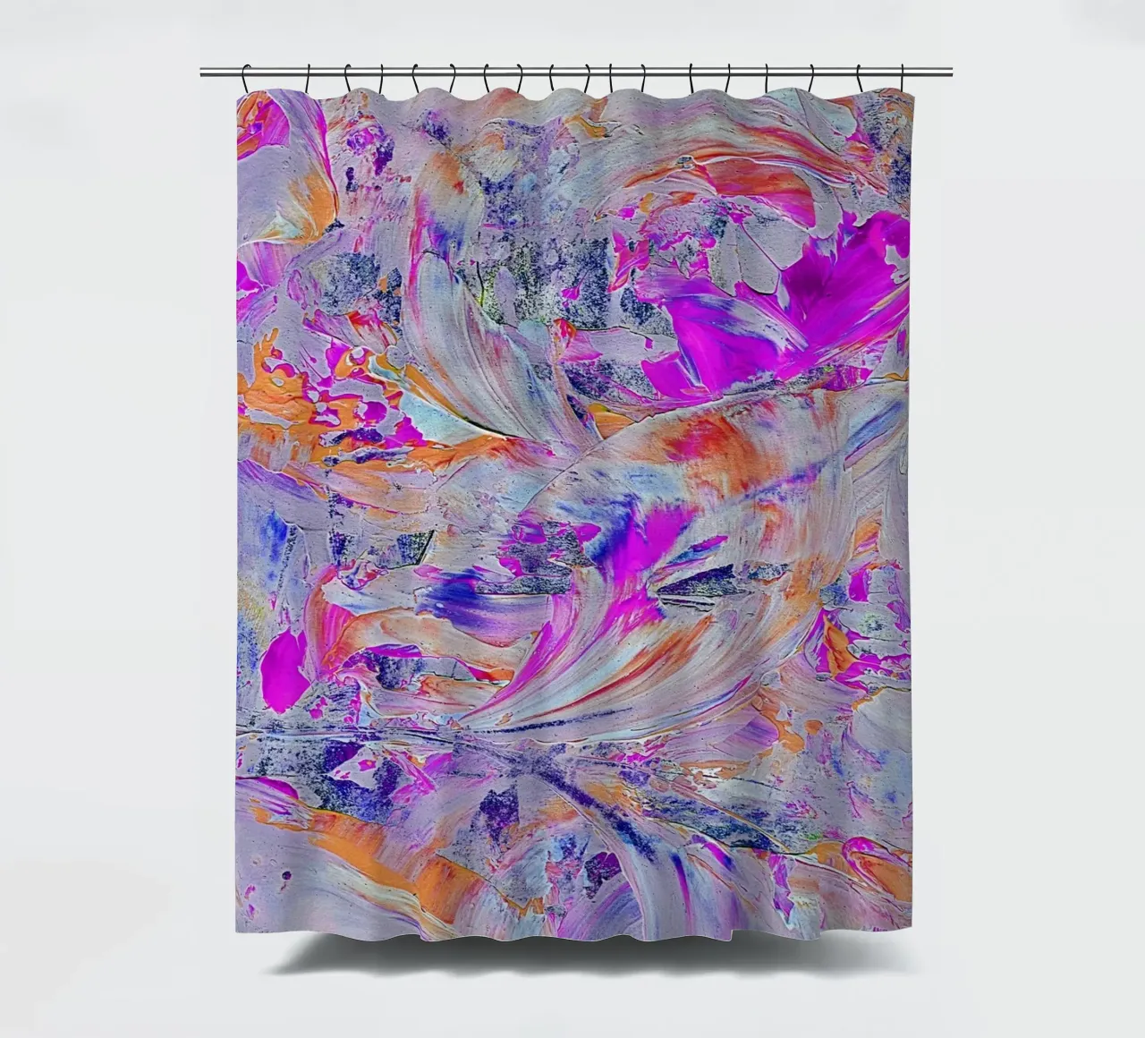 IDEAL GIFT 28 invers shower curtain by Thierry Vobmann Abstract painting