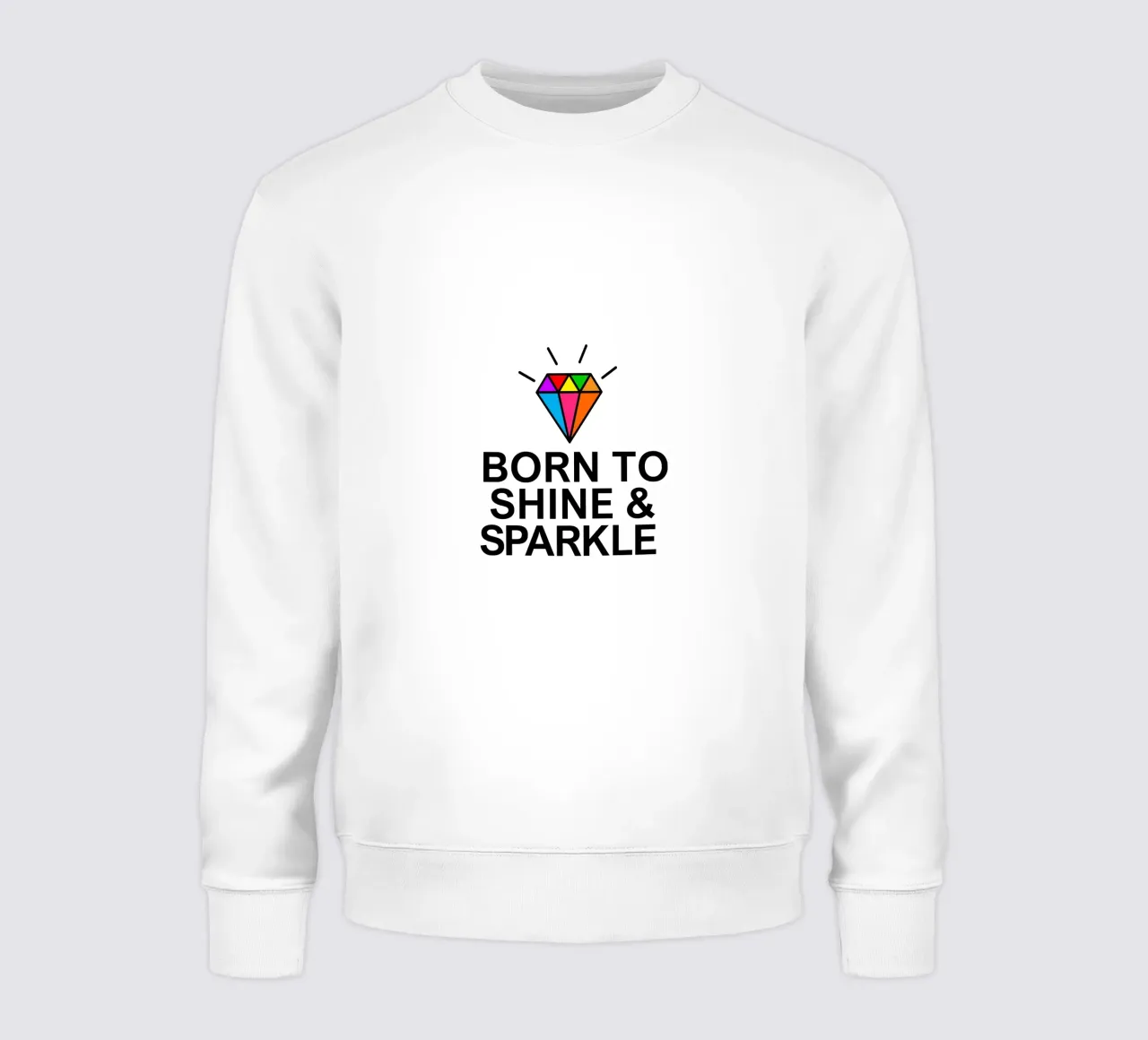 Born to shine and sparkle felpa da baobabprintstore