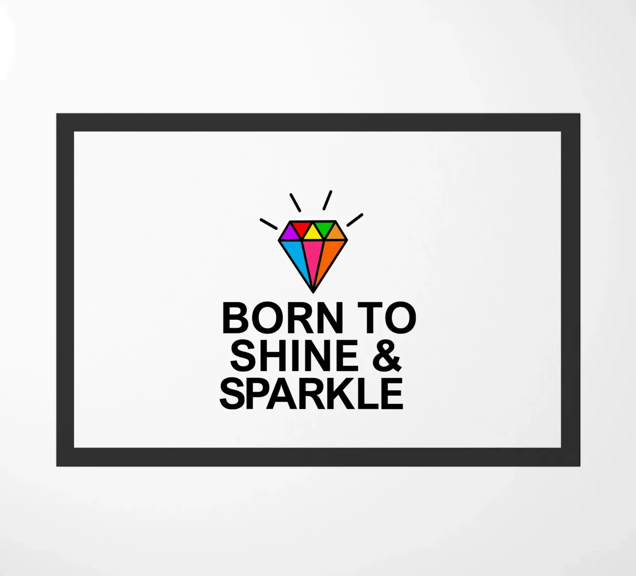 Born to shine and sparkle zerbino da baobabprintstore