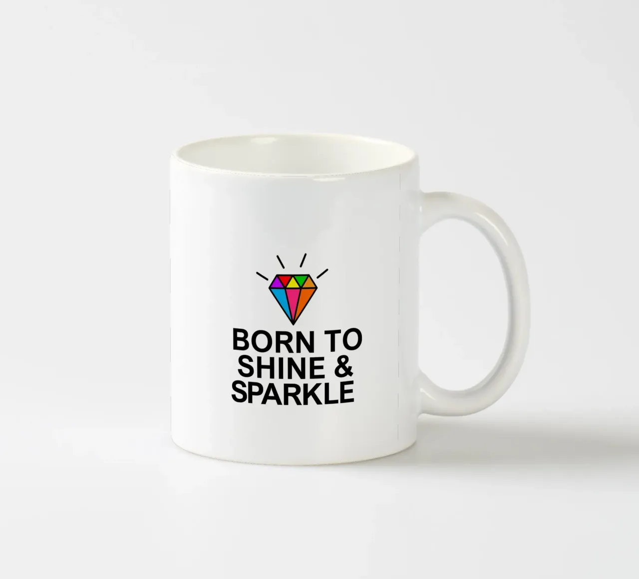Born to shine and sparkle tazza in ceramica da baobabprintstore