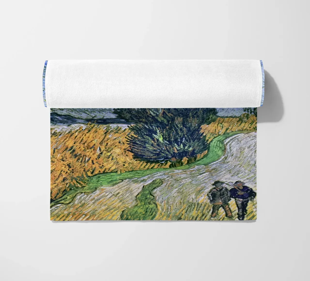 Strada con cipresso e stella di Vincent van Gogh (1890) telo mare da Venus Art