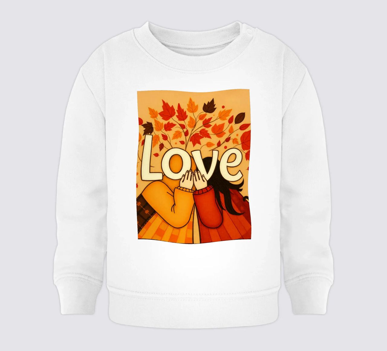 Un'opera d'arte che simboleggia l'unità e l'amore, utilizzando le calde tonalità della terra. felpa neonato da DesignDoodle