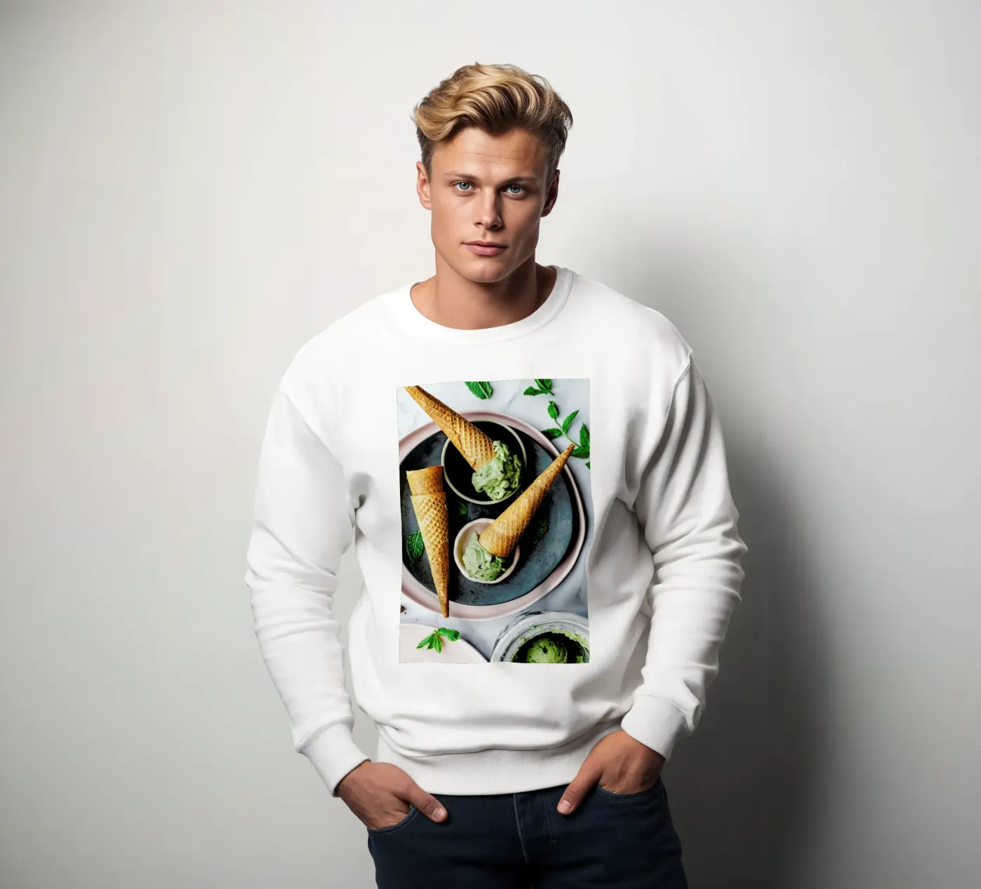 Minz Eis felpa da Eat this