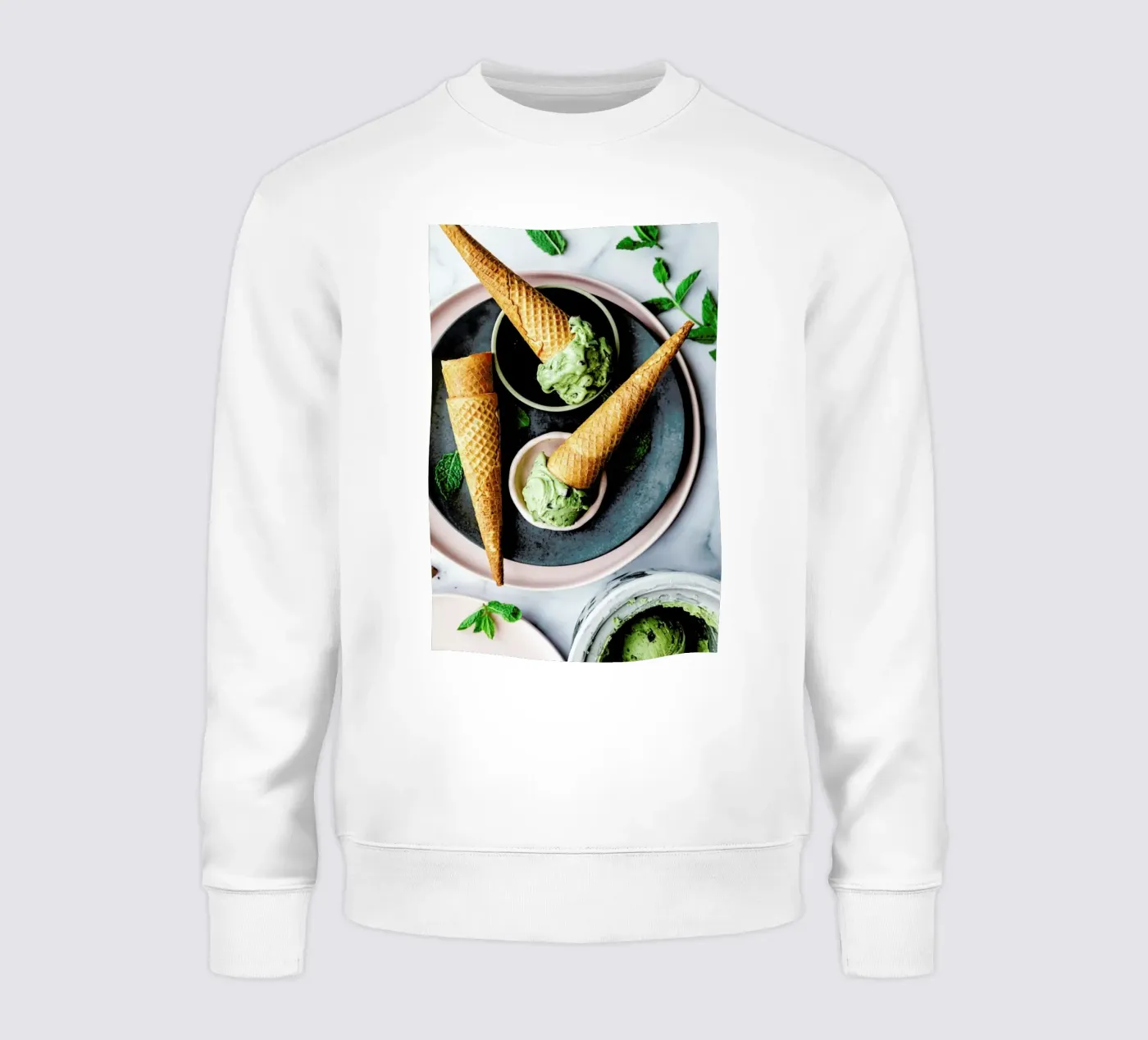 Minz Eis felpa da Eat this