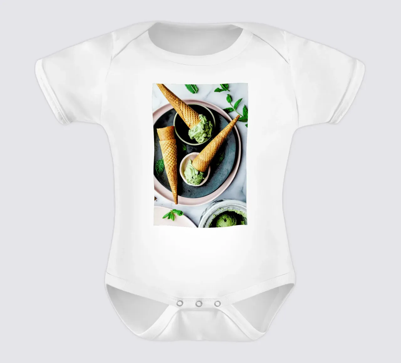 Minz Eis body neonato maniche corte da Eat this