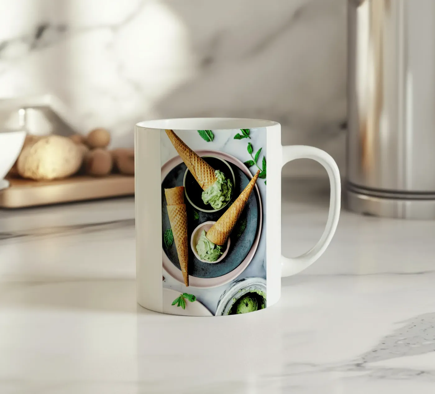 Minz Eis Keramik Tasse von Eat this