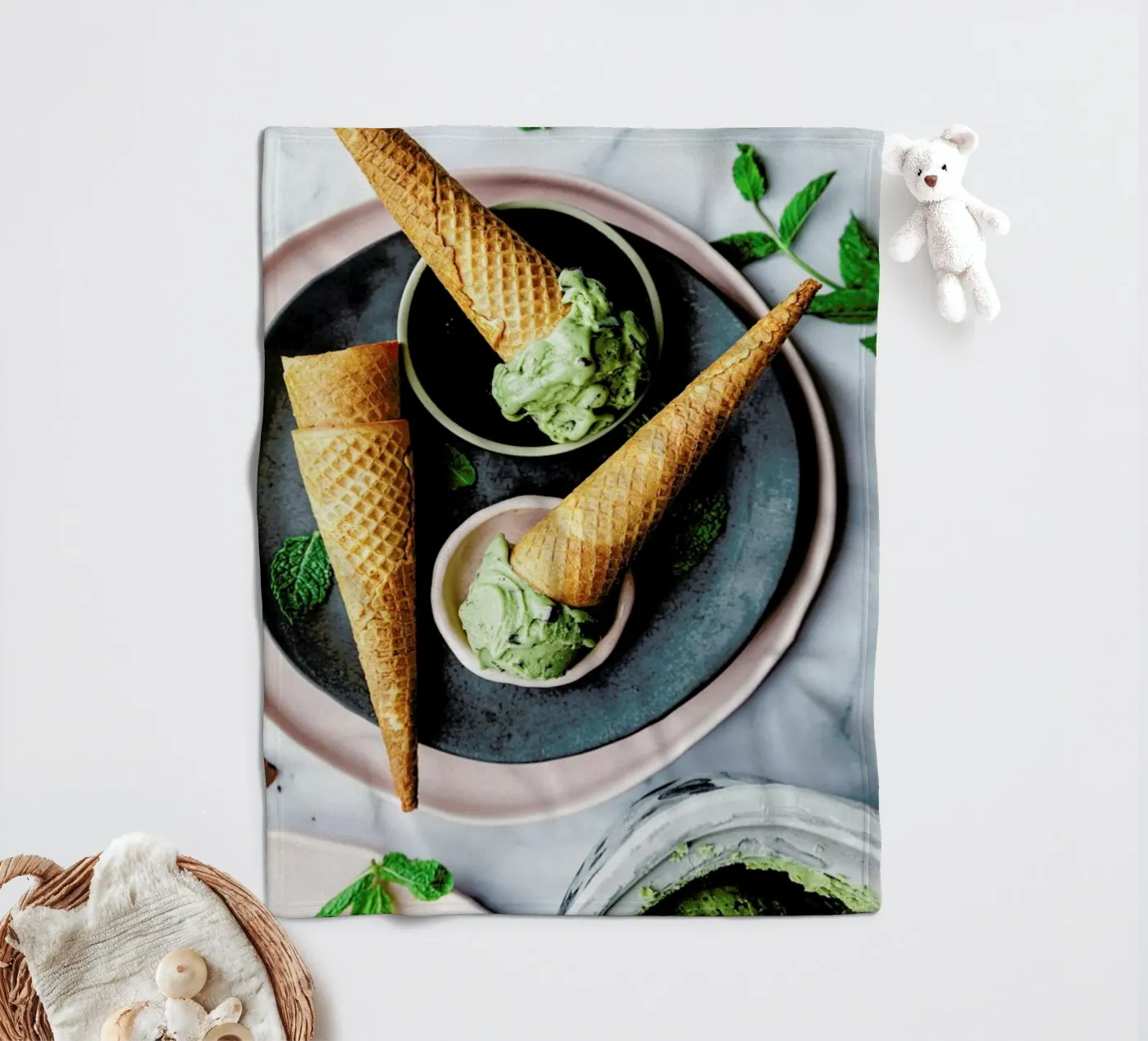 Minz Eis plaid polaire de Eat this