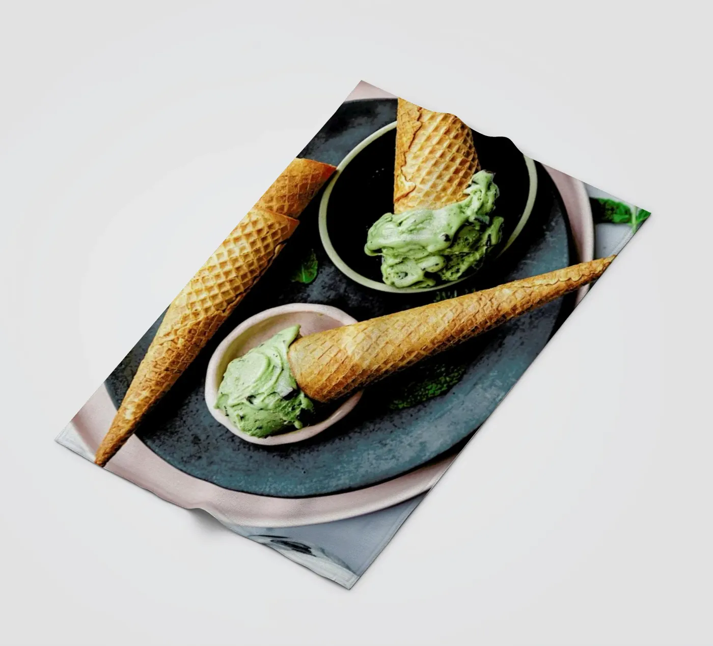 Minz Eis fleecedeken van Eat this