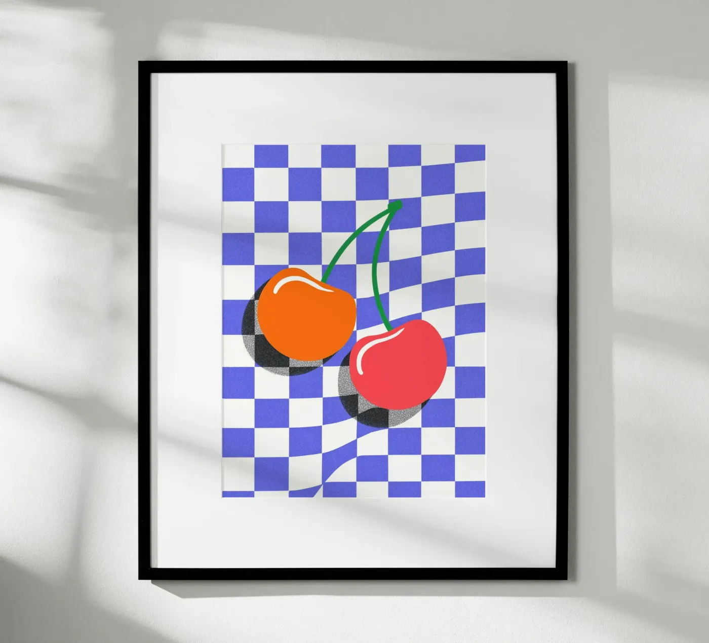 Summer cherries chic poster by Carinaprint