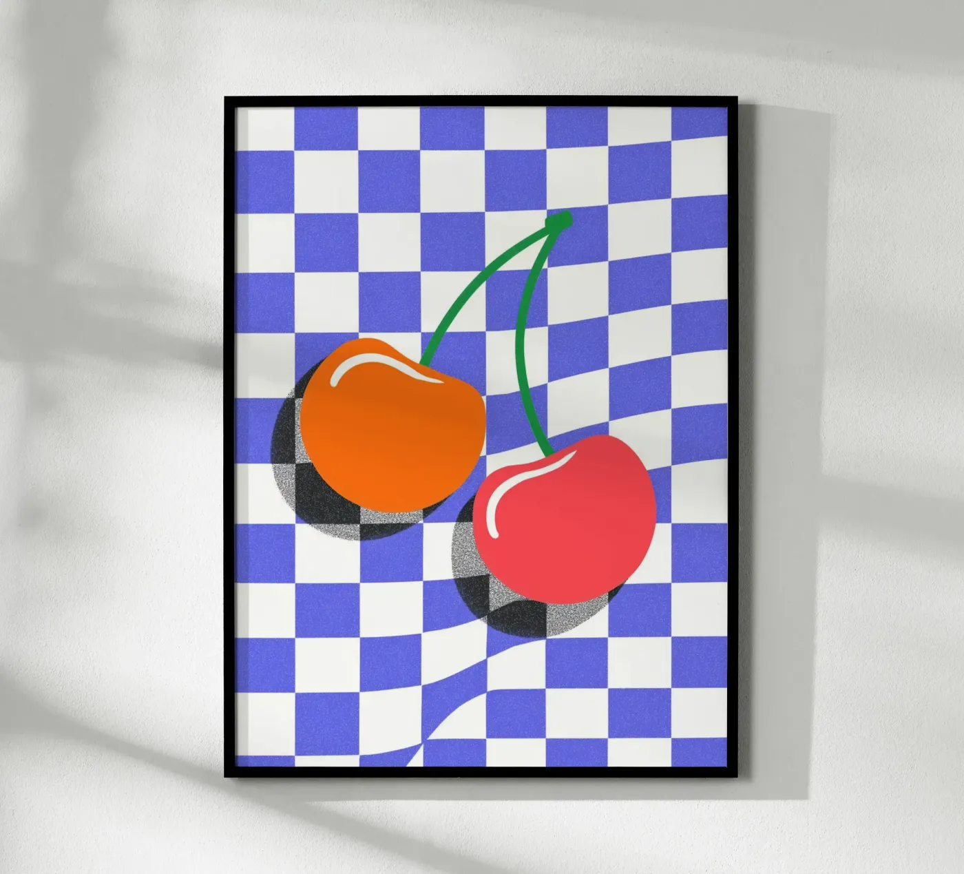 Summer cherries chic poster by Carinaprint