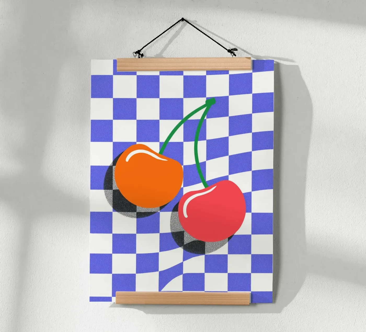 Summer cherries chic poster by Carinaprint