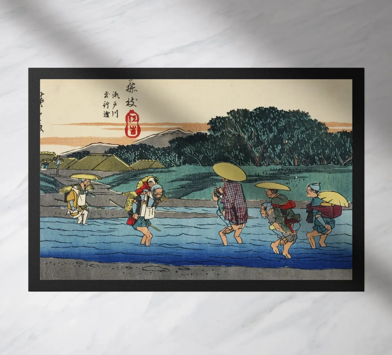 Ando Hiroshige - Fujieda (1830-1850 circa) zerbino da Wirla