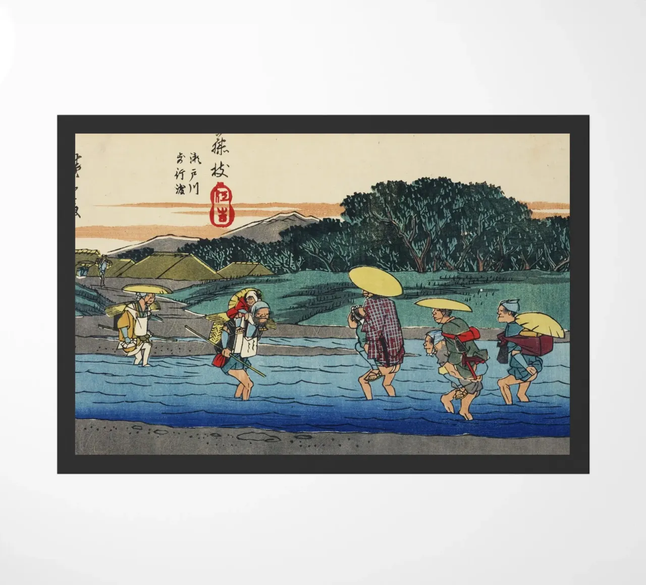 Ando Hiroshige - Fujieda (1830-1850 circa) zerbino da Wirla