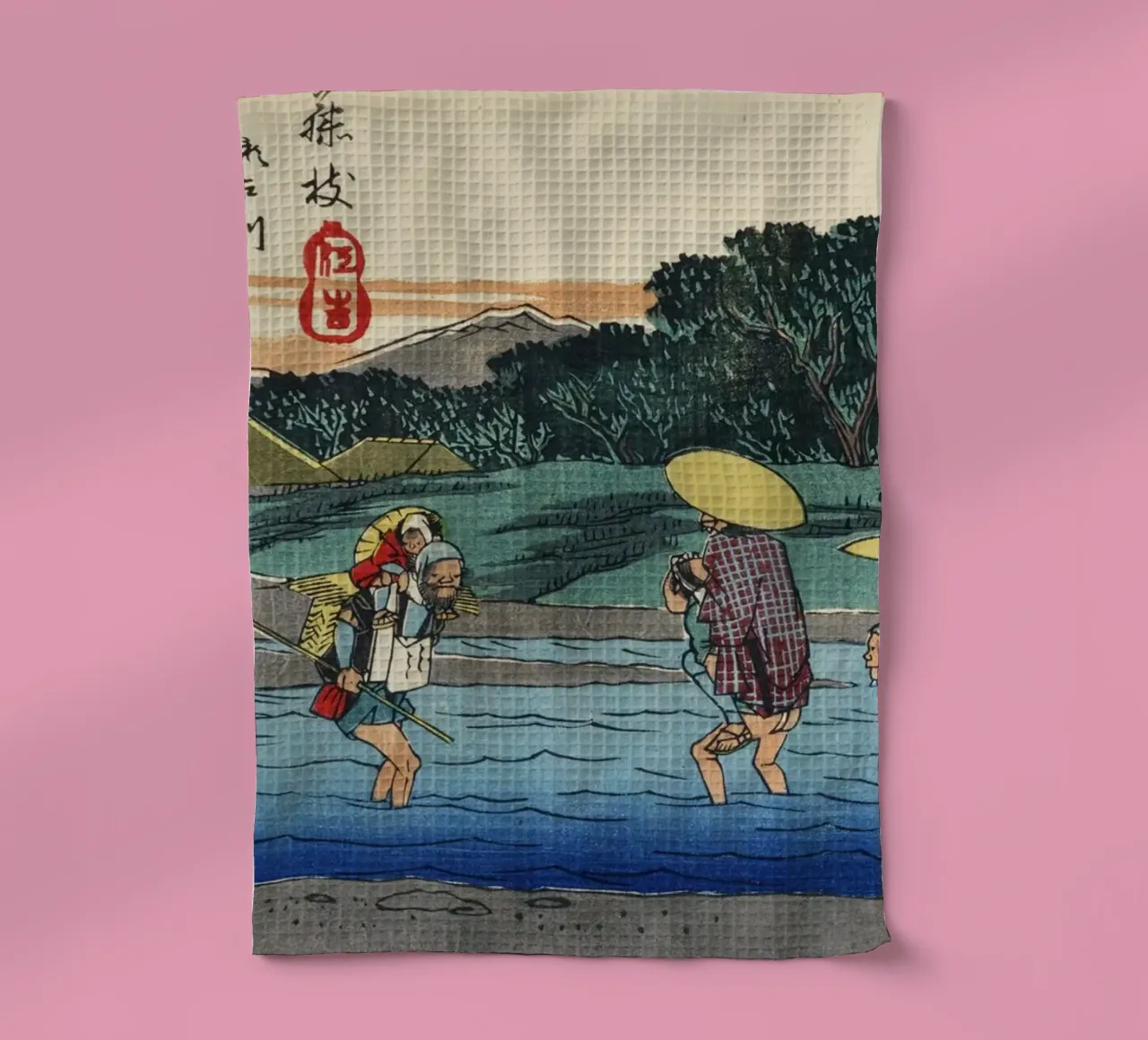 Ando Hiroshige - Fujieda (1830-1850 circa) canovaccio da cucina da Wirla