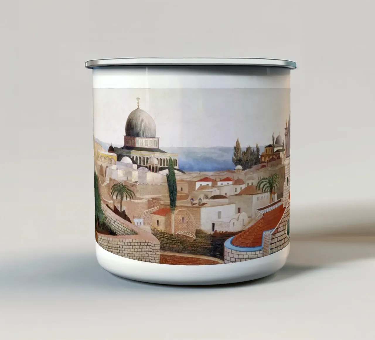 Tivadar Csontváry-Kosztka: Gerusalemme tazza in smalto da ARTOTHEK