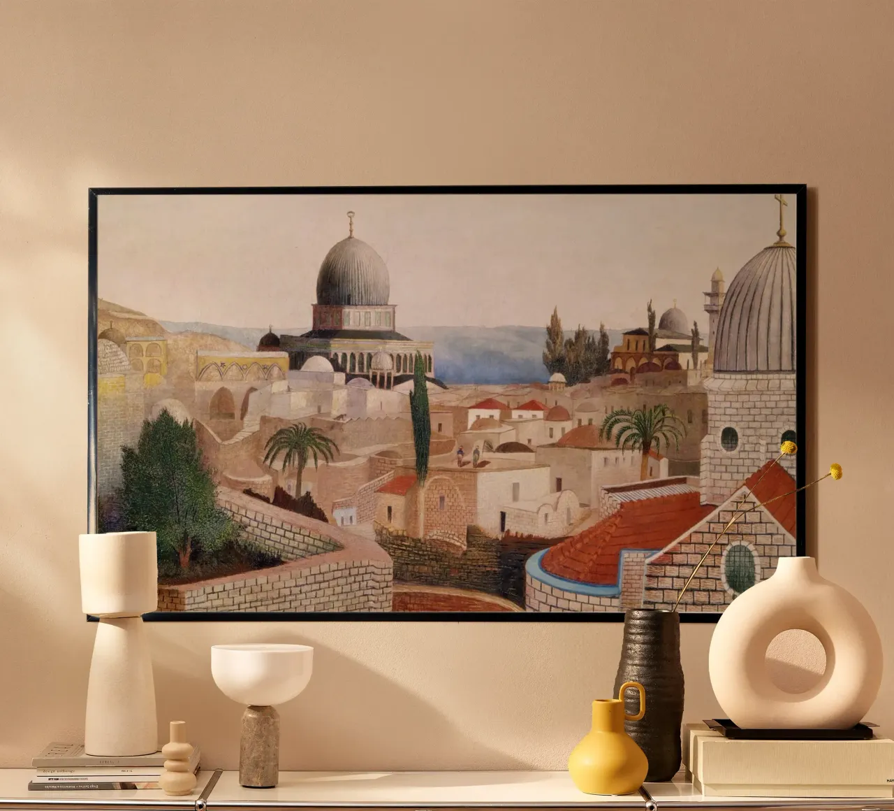 Tivadar Csontváry-Kosztka: Gerusalemme poster con telaio in plastica da ARTOTHEK