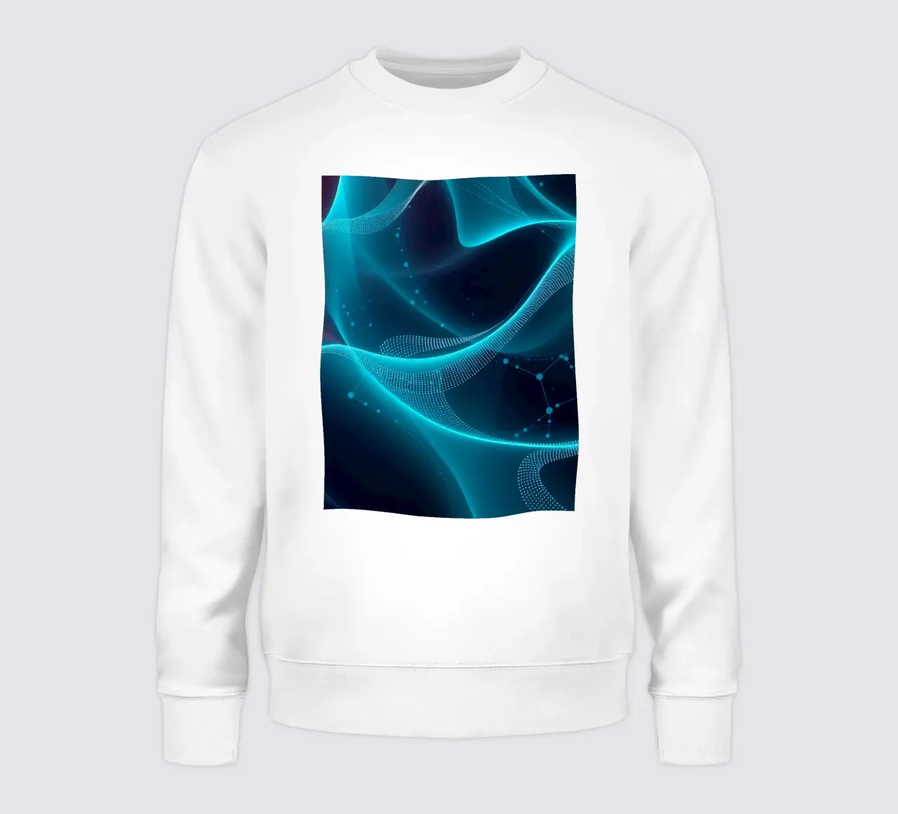 Vibrant digital waves create abstract patterns and depth sweatshirt by DesignDoodle