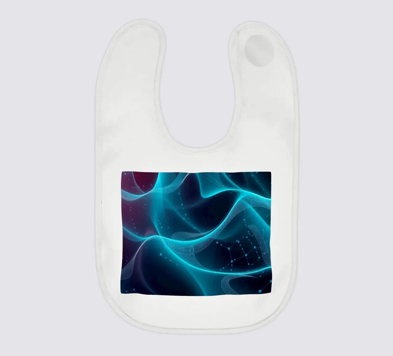 Lebendige digitale Wellen erzeugen abstrakte Muster und Tiefe Babylätzchen von DesignDoodle